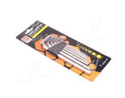 Набір ключів шестигранних 7 пр., 2.5-10 мм, L=180 мм <ДК>