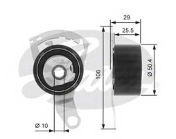 Натяжители ролики приводу ГРМ (Вир-во Gates)