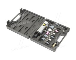 Шлифмашина пневматическая прямая VOREL, 1/4 ", в наборе 10 шт. Патрон 3, 6 мм(VOREL)