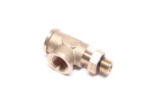 З'єднувач пневматичний різьбовий Т- подібний (зовнішній/внутрішній/внутрішній) M12x1.5-F:M16X1.5 (ла
