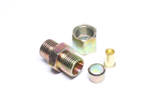 З'єднувач пневматичний D10 різьбовий-з затискною гайкою прямий М16х1.5 сталь (RIDER)