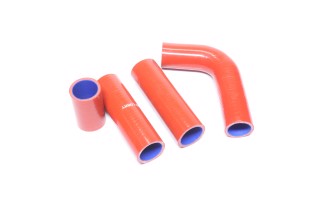 Патрубок радиатора МАЗ 4370 ЗУБРЕНОК (СИЛИКОН красный, к-кт 4 шт.)