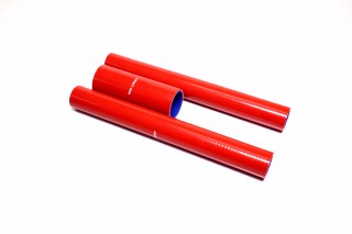 Патрубок радиатора Супер МАЗ (СИЛИКОН красный, к-кт 3 шт.). 6422-1303025 RED LORRY