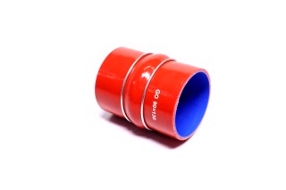 Патрубок интеркулера RENAULT PREMIUM MAGNUM (СИЛИКОН красный, D=90 мм., L=130 мм., 1 волна). 5010228308 RED LORRY