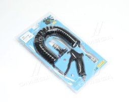 Пістолет для продування кабіни (чорний) зі шлангом (шланг D 8мм зі швидкозніманням) (RIDER)