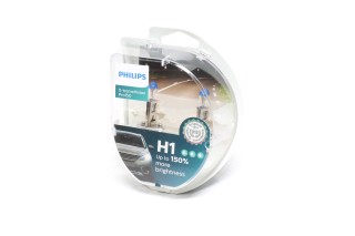 Лампа розжарювання H1 X-tremeVision Pro150 (+150) 12V 55W P14,5s (комплект) (вир-во Philips)