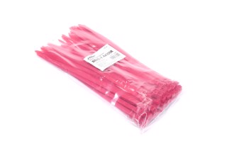 Хомут пластиковый 7.6х300мм. красный 100шт./уп. <RIDER>