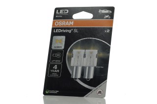 Лампа світлодіодна PY21W LED 12V 1,3W BAU15S LEDriving SL (2шт) (вир-во OSRAM)