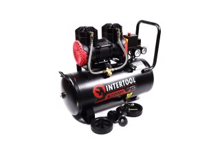 Компресор 24 л, 1.1кВт, 200 л/хв, 2800 об/хв, безмасло, 2 ц(Intertool)