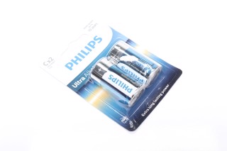 Батарейка LR14/ C Ultra Alkaline (Blister 2шт) (вир-во Philips)
