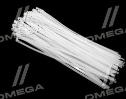 Хомут пластиковый многоразового использования 6х400 мм., белый 100 шт./уп. <ДК>