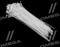 Хомут пластиковий багаторазового використання 6х450 мм., білий 100 шт./уп. <ДК>