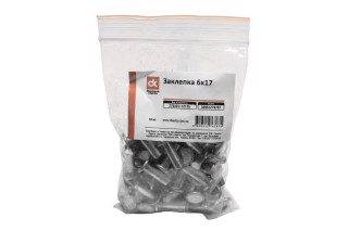 Заклепка 6х17 гальмівної накладки ISUZU, ТАТА (64 шт) алюмінієва з плоскою головко <ДК>