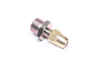 З'єднувач пневматичний D8 різьбовий-з накидною гайкою прямий М22х1.5 сталь-латунь (RIDER)
