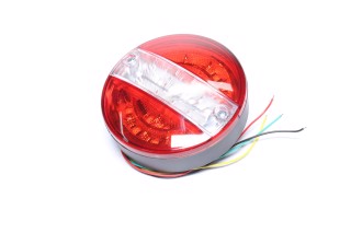 Ліхтар задній круглий LED білий без світла заднього ходу 24v (TEMPEST). TP 56-12-70