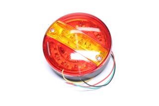 Ліхтар задній круглий LED жовтий без світла заднього ходу 24v (TEMPEST). TP 56-12-71