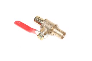 Кран кульовий латунний зі штуцером (ялинка) 10х10 (RIDER)