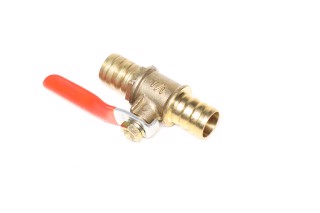 Кран кульовий латунний зі штуцером (ялинка) 12х12 (RIDER)