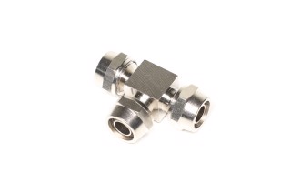 Соединитель разборной тройник 12x12x12 мм (металл/латунь) (RIDER)