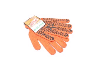 Рукавички "Зірка" з ПВХ червоний/оранжевий/синій/чорний40/60 7 клас розмір 12 (DOLONI)