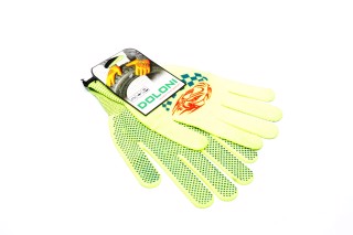 Рукавички "Авто" із ПВХ малюнком жовтий/синій/червоний поліамід 13 клас розмір 10 (DOLONI)