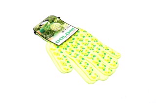 Рукавички "Весняні квіти" з малюнком ПВХ жовтий / зелений поліамід 13 клас розмір 10 (DOLO