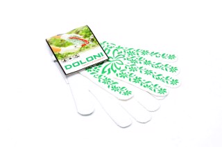 Перчатки с ПВХ рисунком белоснежный / зеленый30 / 70 10 класс размер 9 (DOLONI). 620