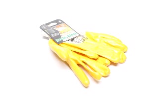 Перчатки трикотаж, хлопок, манжет вязаный, нитрил, желтый размер 10 (DOLONI)