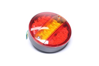 Ліхтар задній круглий LED (червоний-жовтий) із покажчиком повороту (TEMPEST). TP 97-27-95