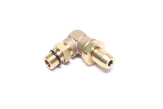 Соединитель угловой разборной M14х1,5-D6х1 (латунь) (RIDER)
