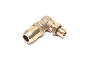 Соединитель угловой разборной M14х1,5-D12х1,5 (латунь) (RIDER)