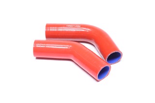 Патрубок радиатора МТЗ (СИЛИКОН красный, к-кт 2 шт., D=38 мм., L.=270 и 220 мм.)