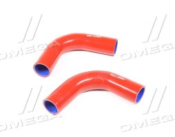 Патрубок радіатора МТЗ 822,922,923,1005,1025 (СИЛІКОН червоний, к-кт 2 шт., Lобщ. = 170 мм)
