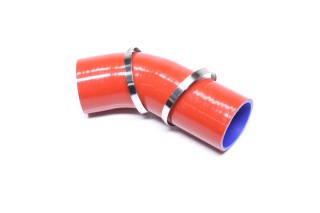 Патрубок радиатора КАМАЗ 5320 верхний (СИЛИКОН окрасный, 130х80х60) с хомутами