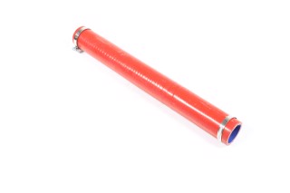 Патрубок радиатора МАЗ 5336 верхний (СИЛИКОН красный, D=40 мм., L=420 мм.) с хомутами. 5336-1303010 А2 Турция