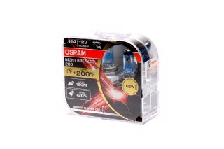 Лампа фарна H4 12V 60/55W P43t NIGHT BREAKER (+200) компл. (вир-во OSRAM)