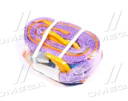 Трос буксировочный 2,5т. лента 50мм. 5м. крюк-крюк,1 слой, фиолетовый