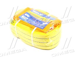 Трос буксирувальний 14т. стрічка 90мм. 5м. петля-петля, 2 шари, жовтий