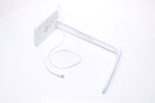 Лампа настільна LED з бездротовою зарядкою, біла <DECARO>