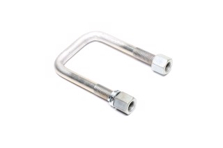 Стремянка рессоры задней Газель, передней Валдай М16х1,5 L=120 (с гайкой и гров.) (DETALKA)