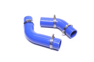 Патрубок радіатора МТЗ з хомутами (СИЛІКОН синій, к-кт 2 шт., D = 38 мм, L = 270 та 205 мм)