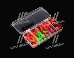 Набір приманок (воблерів) для спінінга (силікон віброхвіст) 18шт <AXXIS>