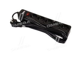 Мережевий фільтр-подовжувач Optima Base 5 3m BLACK провід 3*0,75мм2 <AXXIS>