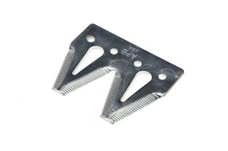 Сегмент ножа жатки подвійний JD600, 102х83х3мм. d=10,5мм.дрібна насічка 22 зуба(H153329)(Agri Parts)