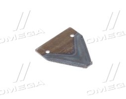 Сегмент ножа жатки Case 82,5х76х3мм. d=6,5мм.дрібна насічка, 24 зуба(87728899,47980548)(Agri Parts)