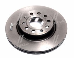 Диск гальмівний AUDI A3, SEAT TOLEDO, SKODA OCTAVIA, VW CADDY, передн. вент. (вир-во BREMBO)