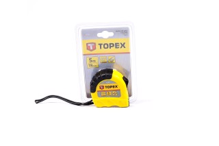 Рулетка сталева стрічка 5 м x 19 мм (TOPEX)