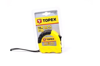 Рулетка сталева стрічка 10 м x 25 мм (TOPEX)