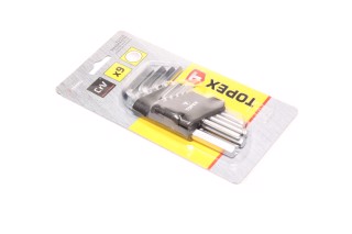 Ключі шестигранні 1.5-10 мм, набір 9шт.*1 уп. (TOPEX)