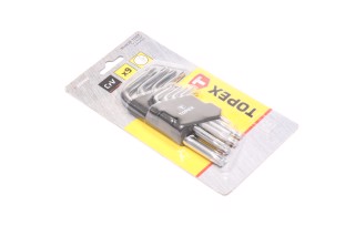 Ключі шестигранні Torx T10-T50, набір 9 шт.*1 уп. (TOPEX)